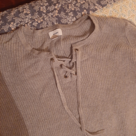 Old navy tie neck sweater xxl tall - Picture 2 of 2